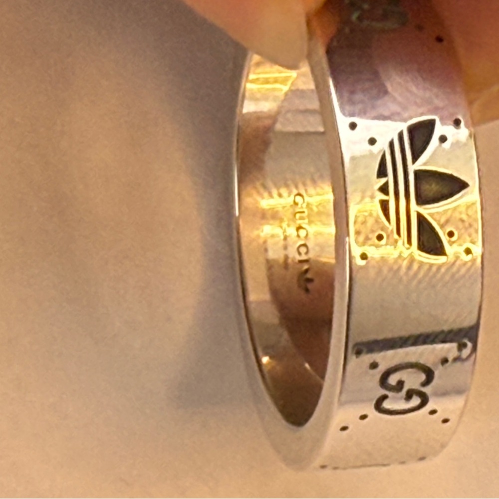 NWT GUCCI SILVER RING COLLABORATION WITH ADIDAS - Picture 5 of 6